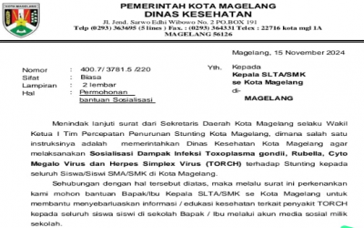 SOSIALISASI Dampak Infeksi Toxoplasma gondii, Rubella, Cyto Megalo Virus dan Herpes Simplex Virus (TORCH) terhadap stunting kepada seluruh Siswa/ Siswi SMA/ SMK di Kota Magelang